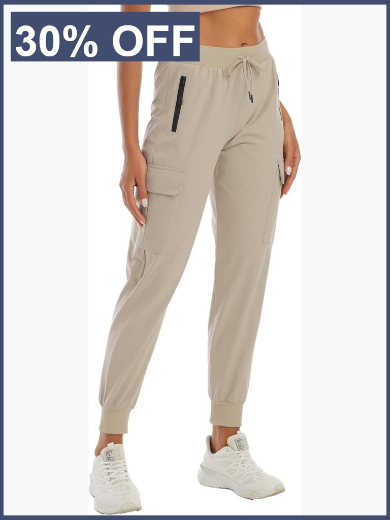 Lightweight Quick Dry Cargo Joggers With Pockets For Hiking Travel